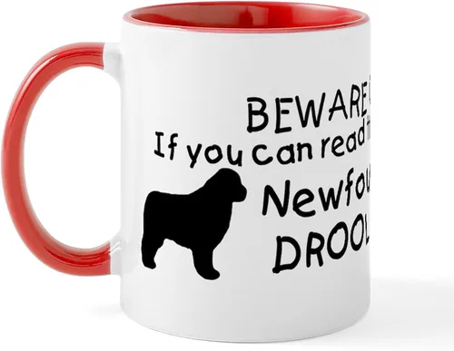 Miniatura 11 de CafePress Newfoundland Dog Drool Zone Taza de café de cerámica de 11 oz (11.0 fl oz)
