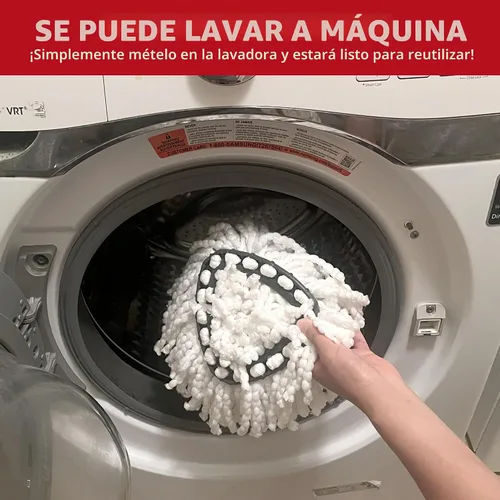 Miniatura 7 de Cabezales de repuesto para trapeador O-Ceda de repuesto para cabezal de fregona giratoria EasyWrin, repuesto de cabezales de trapeador giratorio