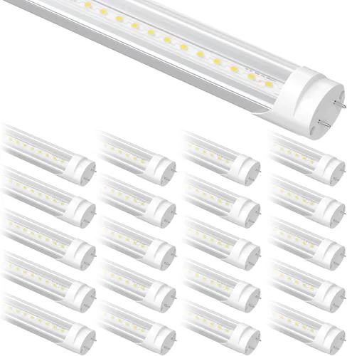 Miniatura 10 de Bombillas fluorescentes de recambio de 4 pies, bombillas LED T8 de 4 pies tipo A+B, 24W (equivalente a 65W) 3200LM, 3000K blanco cálido, tubo de 48