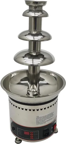 Fuente de cascada de chocolate, 4 niveles, 6.6 libras, acero inoxidable, comercial, torres de fuente de chocolate, bricolaje para fiestas,
