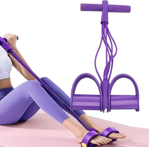 21 bandas de resistencia de fitness, 6 tubos de pedal para tirador de tobillo, cuerda de tensión multifunción, bandas de fitness de látex natural