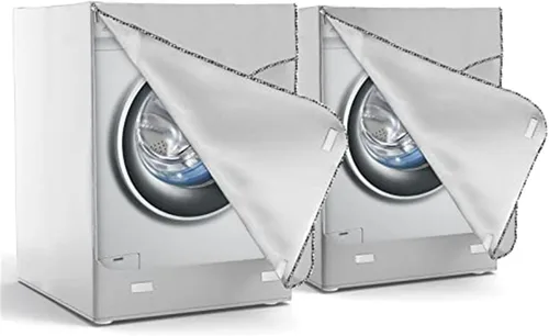 Paquete de 2 fundas para lavadora y secadora, cubierta de lavadora de carga superior impermeable a prueba de polvo y engrosada para máquina de carga