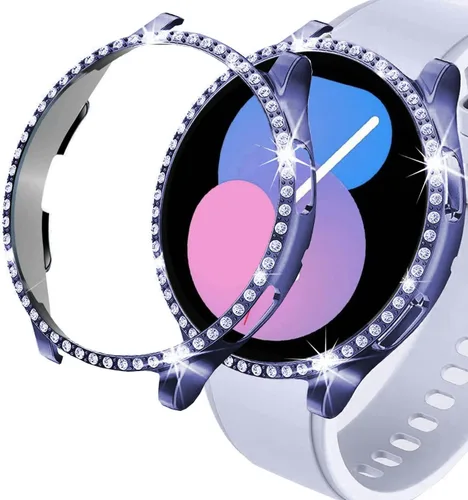 Miniatura 77 de DEALELE Paquete de 1 + 3 fundas y protector de pantalla compatible con Samsung Galaxy Watch FE / 5/4 de 1.575 pulgadas, funda protectora