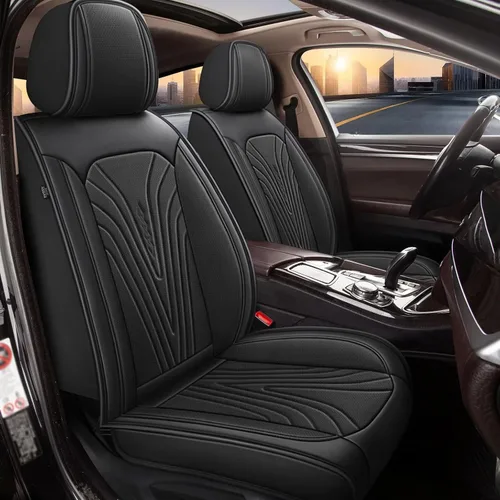 DISUTOGO Fundas de asiento compatibles con Nissan Kicks 2018-2025 2026, juego completo de fundas de asiento de automóvil de cuero sintético
