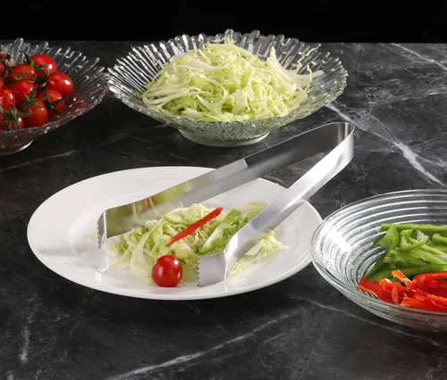 Miniatura 3 de New Star Foodservice 42276 Pinzas para pompones, acero inoxidable, 9 pulgadas, juego de 6, color plateado