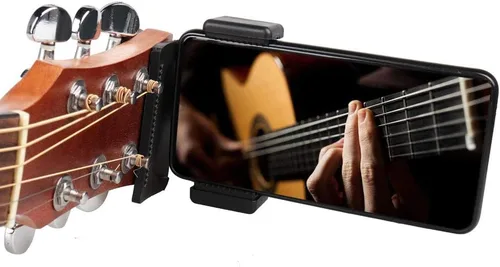 Miniatura 9 de Mr.Power Soporte para guitarra y bajo con auriculares para transmisión en vivo, clip compatible con iPhone, compatible con teléfonos inteligentes