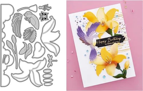 Troqueles de flores para hacer tarjetas, troqueles de corte de metal, troqueles de papel para álbumes de recortes, suministros de fabricación de