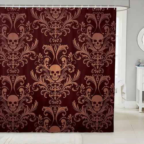 Miniatura 21 de Erosebridal Cortina de ducha para decoración de baño, con estampado de leones y rosas, para niños, adolescentes, niños, niñas, habitación del hogar