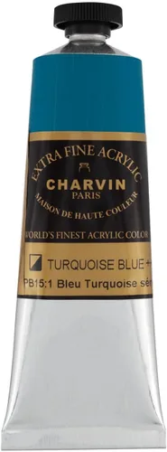 Miniatura 103 de Charvin Pintura acrílica profesional extrafina – verde absenta, tubo de 2.1 fl oz, pigmentos de triple fresado, resistente a la luz, pinturas