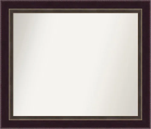 Miniatura 111 de Amanti Art Espejo de baño de bronce para sobre el fregadero, 24 x 24 pulgadas, espejo cuadrado de bronce Lara para tocador, marco de madera