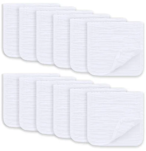 Miniatura 14 de Ease Cubs Paños de Eructar de Muselina Grandes 100% Algodón Toallitas de Mano para Niños y Niñas, Artículos Esenciales para Bebés Extra Absorbentes