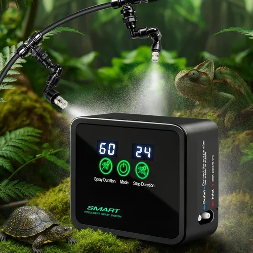Miniatura 10 de Sistema de nebulización automática Reptile Mister, humidificadores de reptiles con controlador de sincronización inteligente, humidificador