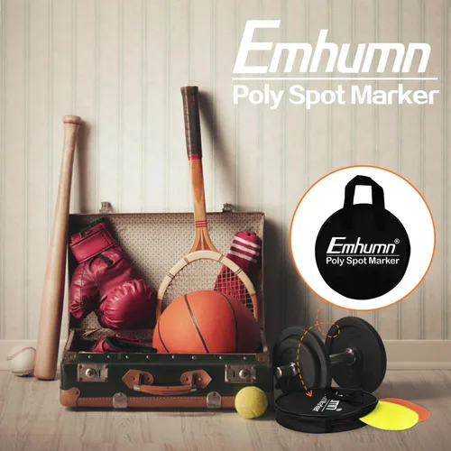 Miniatura 7 de Marcadores de punto Emhumn de 4 pulgadas y 9 pulgadas de polietileno para puntos de agilidad para entrenamiento en gimnasio/educación física, baile