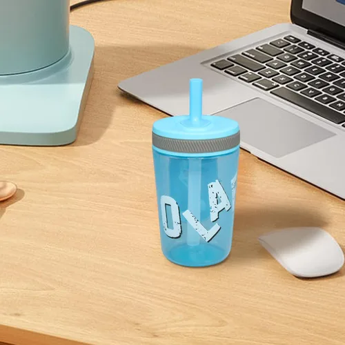 Miniatura 5 de 4 popotes Zak de repuesto compatibles con botellas de agua Zak Designs de 15 onzas, transparentes y de grado alimenticio, popotes reutilizables