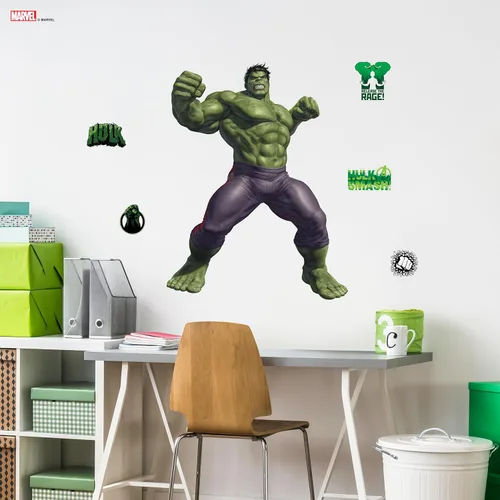 Miniatura 8 de Wall Palz Marvel Incredible Hulk Calcomanías de Pared - 29" Realidad Aumentada Vengadores Hulk Decoración de Pared para Dormitorio Calcomanías
