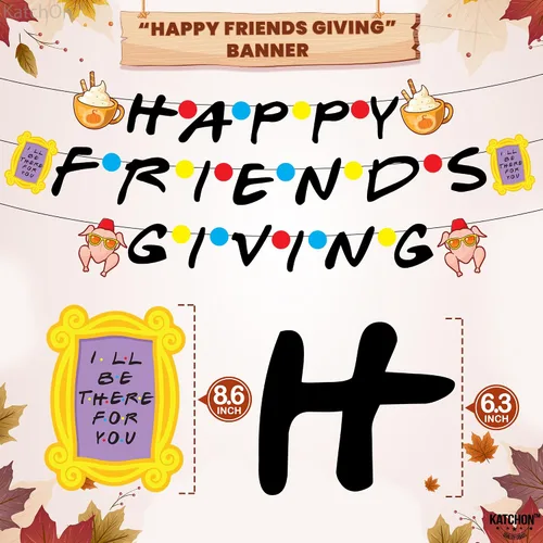 Miniatura 2 de KatchOn, Cartel de regalo de amigos felices – grande de 10 pies, sin bricolaje Decoraciones de amigos para fiestas de regalos de amigos felices