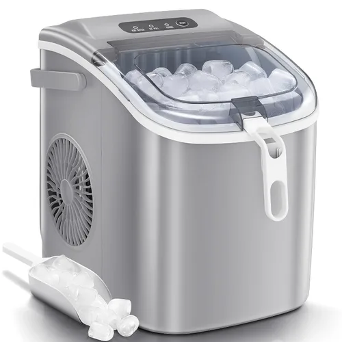 Miniatura 10 de Antarctic Star Nugget - Máquina de hielo de pellets de 34 libras/día con autolimpieza, lista para hielo rápido en 10 minutos, máquina de hielo