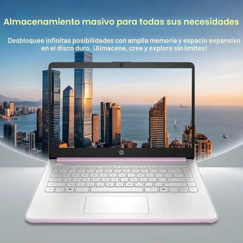 Miniatura 6 de HP Portátil de 14 pulgadas, procesador Intel N150 (Beat i3) 16 GB de RAM 256 GB de almacenamiento (128 GB UFS + tarjeta SD de 128 GB) 1 año Office