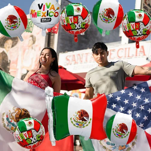Miniatura 6 de 14 globos de aluminio para fiesta del Día de la Independencia de México, globos de aluminio Viva México Mylar para fiesta de cumpleaños temática