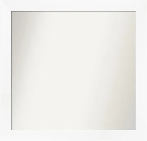 Miniatura 313 de Amanti Art Espejo de baño blanco para sobre el fregadero, 24 x 24 pulgadas, hecho a medida, espejo de tocador cuadrado blanco estrecho, marco