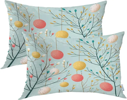 Miniatura 57 de Batmerry Black Cat Green Leaves Throw Pillow Covers, Cat Among Foliage Decorative Pillow Covers Digital Printing Blended Fabric for Couch Sofa Bed