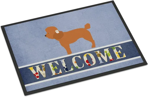 Miniatura 142 de Caroline's Treasures BB8321JMAT - Felpudo de bienvenida Berger Picard de 24 x 36 pulgadas, tapete azul para puerta delantera, para interiores