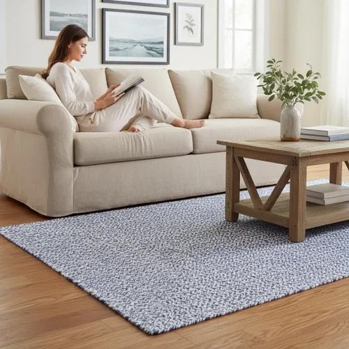 Miniatura 25 de Super Area Rugs Farmhouse - Alfombra trenzada de algodón reversible para cocina, gris y blanco, 4 x 6 pies, ovalada