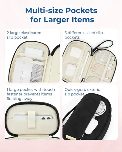 Miniatura 3 de BAGSMART Bolsa Organizadora de Cables para Viaje, S, Hinchado