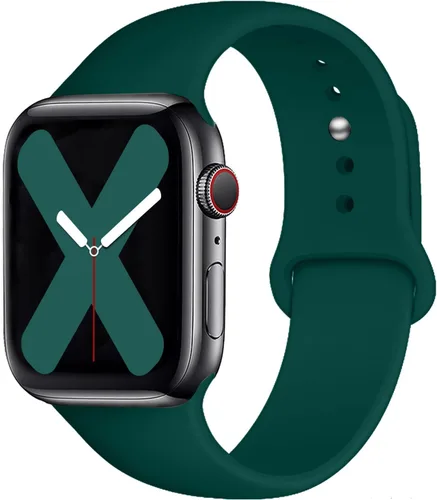 Miniatura 28 de Saucyi Compatible con Apple Watch Band 1.614 in 1.575 in 1.496 in 1.929 in 1.772 in 1.732 in 1.654 in, correa deportiva de silicona suave con cierre