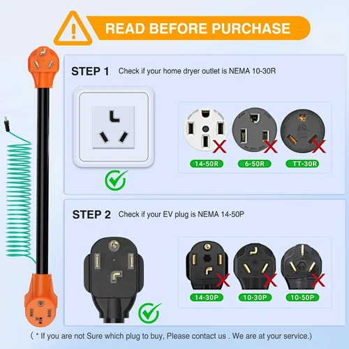 Miniatura 5 de Nilight Cable adaptador de secadora de 30 amperios a 30 amperios, 3 clavijas, 125 V, 3750 W, cobre puro, salida de secadora a nueva secadora