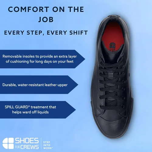 Miniatura 10 de Shoes for Crews Zapatillas de trabajo unisex antideslizantes de caña alta - Zapatos cómodos y resistentes al agua para mujeres y hombres
