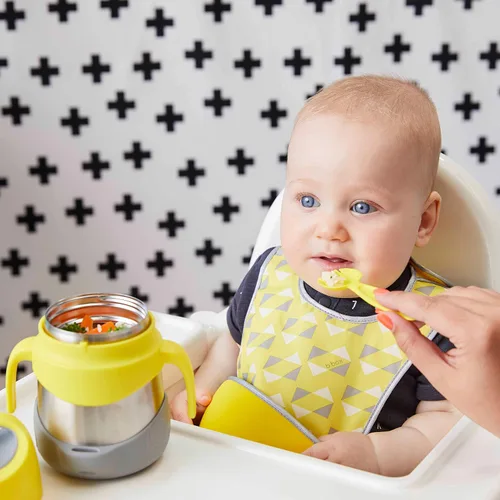 Miniatura 9 de b.box Tarro de alimentos aislado con tenedor para niños pequeños, recipiente fácil de abrir, acero inoxidable, más de 5 horas de temperaturas