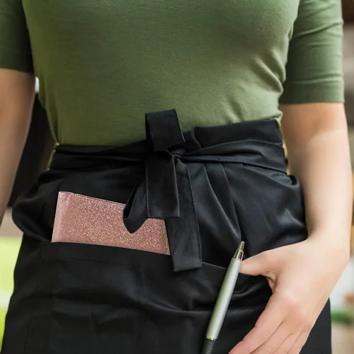 Miniatura 5 de Libreta de servidor DGBDPACK – Libretas de servidor para camarera con bolsillo con cremallera, 6 compartimentos, cartera organizadora de dinero