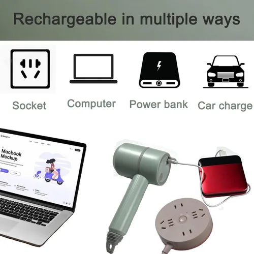 Miniatura 6 de Batidora de Mano, Mezclador de Mano Eléctrico Portátil Inalámbrico, 3 velocidades Recargable por USB con Batidoras Gemelas y Separador de Huevos