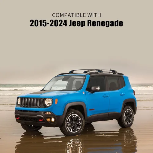 Miniatura 2 de Barras transversales de techo de 220 libras para Renegade 2015-2024 con cerradura antirrobo, barra transversal de aluminio resistente apta