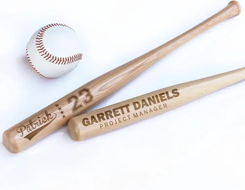 Mini bate personalizado de 18 pulgadas, mini bate de béisbol personalizado, regalo de entrenador personalizado, regalo de equipo, pelota de