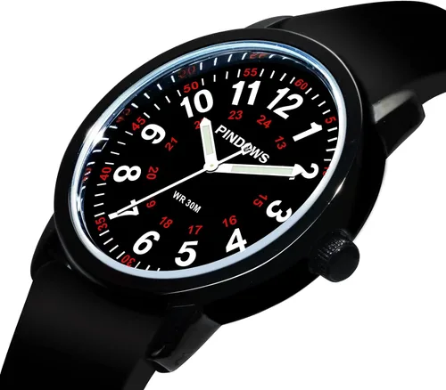Miniatura 3 de PINDOWS Nurse Watch for Nurses, Doctors, Medical Professionals, Students, Easy to Read Waterproof Women's Men Medical Watch Luminous Dial 1224 Hour