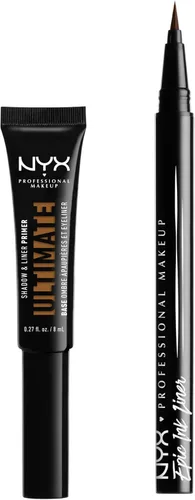 NYX PROFESSIONAL MAKEUP Ultimate Shadow & Liner Primer, Deep + Epic Ink Liner, negro (paquete de 2)