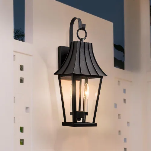Miniatura 7 de Aplique de pared grande para exteriores, accesorios de luz exterior negro mate para casa, luces exteriores impermeables para porche o patio, montaje