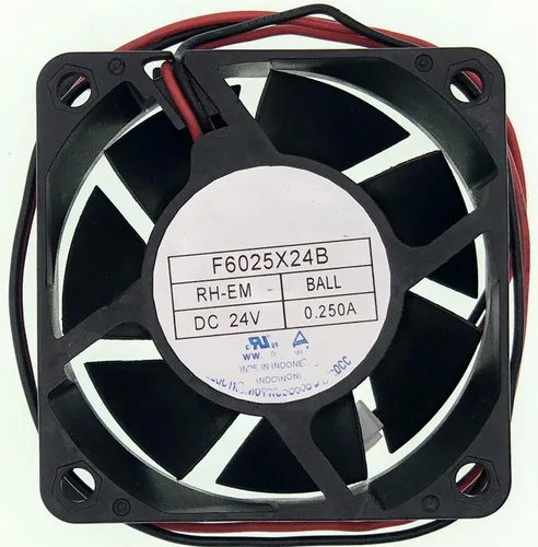 para F6025X24B DC 24V 0.250A 60X60X25MM Ventilador de enfriamiento de 2 hilos, ventilador de enfriamiento inversor