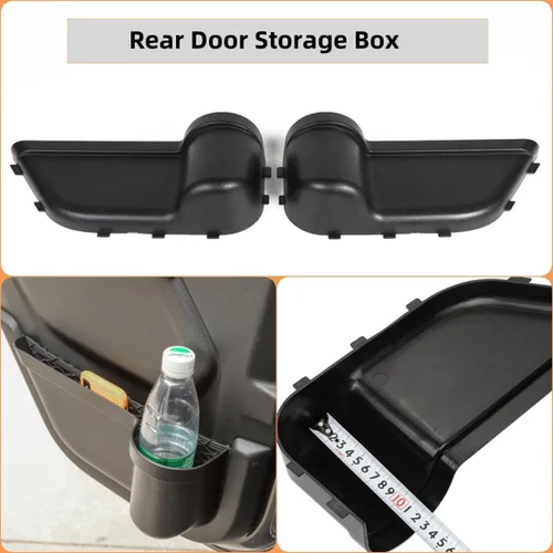 Miniatura 6 de YOCTM Bandeja organizadora de puerta trasera delantera para Jeep Wrangler JL 4XE JLU Rubicon Sport Sahara Gladiator JT 2018 2019 2020 2021 2022 2023