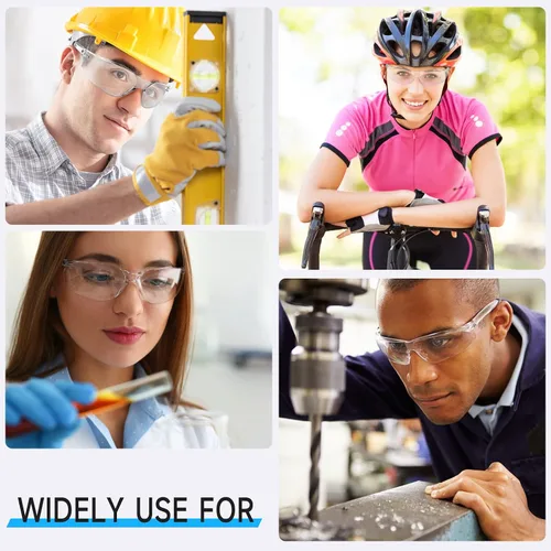 Miniatura 6 de Salfboy Paquete de 50 gafas de seguridad ANSI Z87.1, lentes resistentes a los arañazos para mujer, hombre, gafas de laboratorio, protección ocular