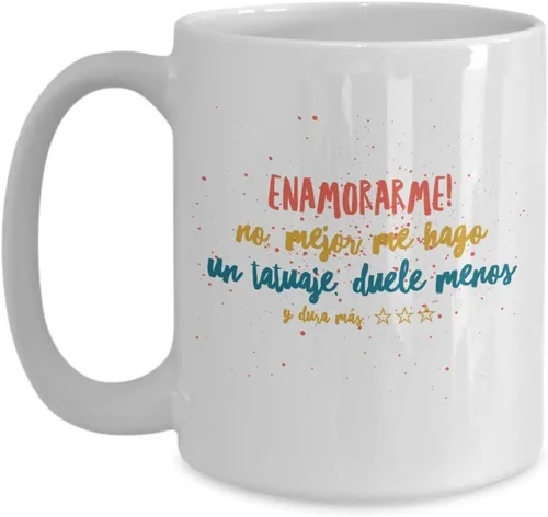 Miniatura 3 de Taza de Café Enamorarme Vaso, taza de café divertidas, tazas personalizadas, taza de café inspiradoras, taza con mensajes positivos.