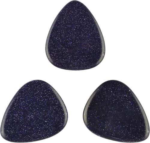 Miniatura 59 de Púa de guitarra o bajo de Obsidiana de Caoba en vidrio volcánico - 3.0 mm de calibre ultra pesado - Forma 351 - Púa exótica artesanal de gema