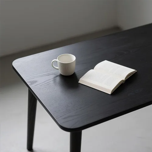 Miniatura 8 de Yancorp - Papel tapiz de vinilo con textura de madera de fibra negra, acabado en mate, rollo de vinilo autoadhesivo para forrar encimeras, cajones