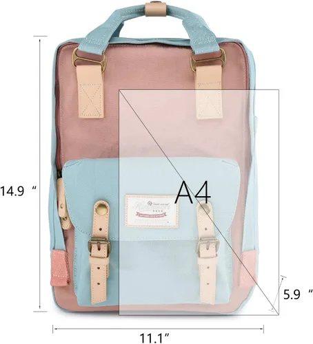 Miniatura 2 de Himawari Mochila escolar impermeable de 14.9 pulgadas / .37.84 cm. Bolsa de Viaje Clásica de Colegio para mujer, portátil de 14 pulgadas / 35.56 cm.