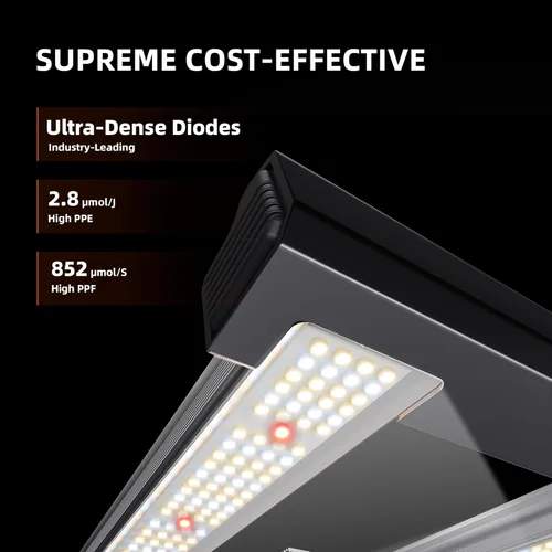 Miniatura 3 de Spider Farmer G3000 - Luces LED de crecimiento rentables de 300 W, cobertura de 3 x 3 pies, espectro completo, lámpara de cultivo regulable