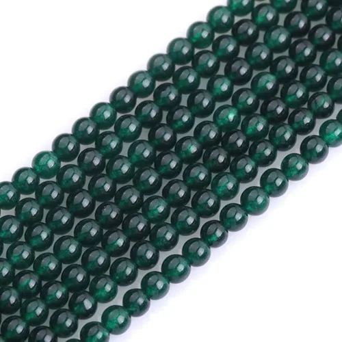 Miniatura 74 de JOE FOREMAN Cuentas redondas de piedra natural de jade de Taiwán verde de 0.315 in para fabricación de joyas, cuentas de 15 pulgadas, piedras Jade