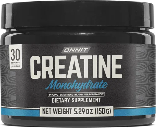 ONNIT Polvo de monohidrato de creatina, IGEN(TM) probado sin OMG, 0.18 oz de creatina premium para fuerza muscular, potencia y masa magra, apoya la