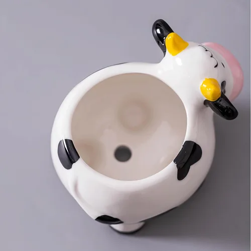 Miniatura 9 de Maceta de cerámica en forma de animal - Decoración única y encantadora para el hogar (vaca)